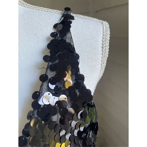 Tony Bowls Dress Size 6 Silk Maxi Y2K Fairy Sequin Beaded Colorful Whimsical 90’ - Picture 7 of 13